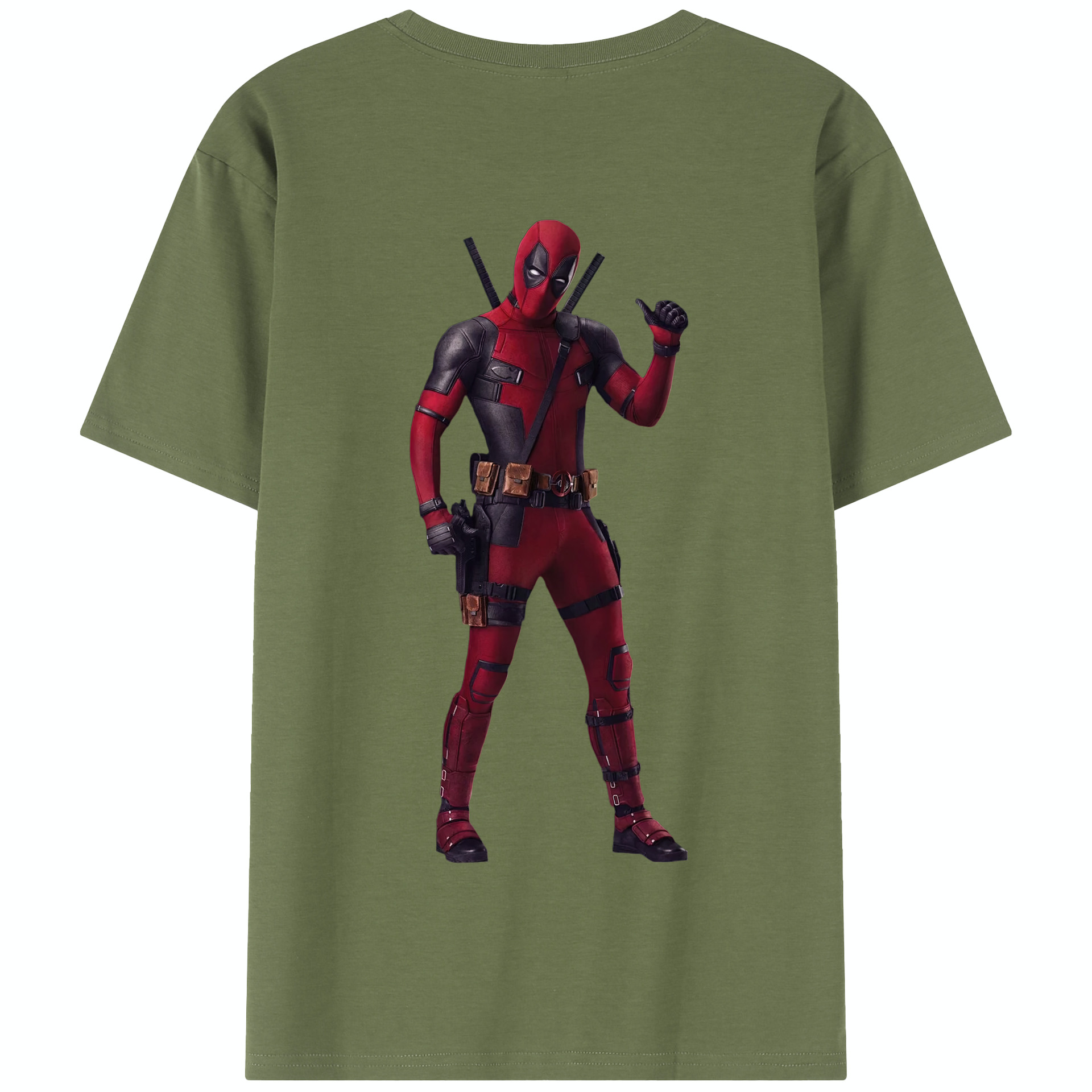 （画像用） Deadpool デッドプール 綿100％半袖Tシャツ（背面プリント）